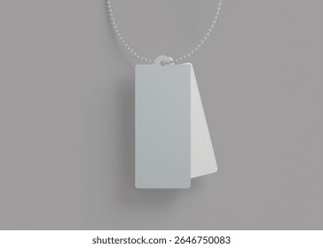 3D Rendering Keychain Tag Mockup
