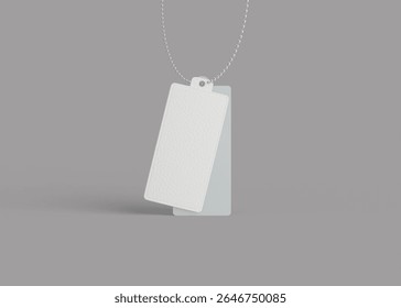 3D Rendering Keychain Tag Mockup