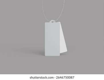 3D Rendering Keychain Tag Mockup