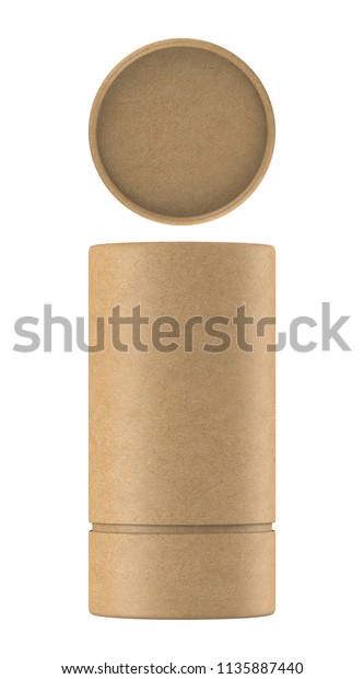 Download 3d Rendering Kraft Paper Tube Packaging Stock Illustration 1135887440 PSD Mockup Templates