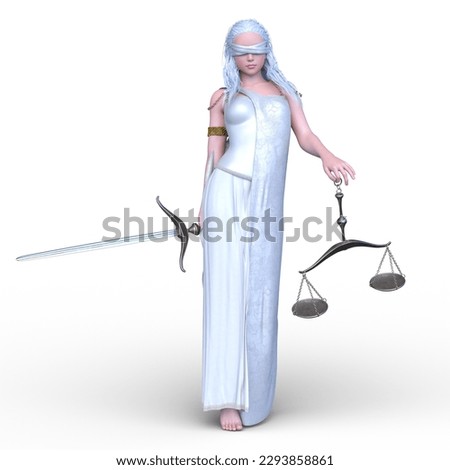3D rendering of the Lady Justice