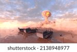 3D rendering of the landing warfare