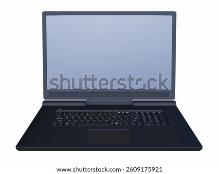 3D rendering of the laptop