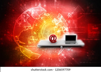 ビジネスメール パソコンモニター のイラスト素材 画像 ベクター画像 Shutterstock