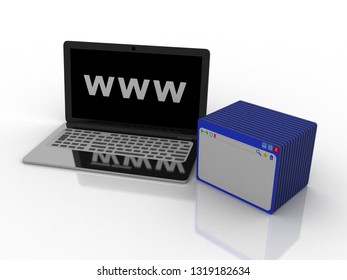 3d rendering laptop with minimize bar