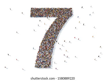 3d Rendering Large Crowd People Gathered Stock Illustration 1584226981 ...