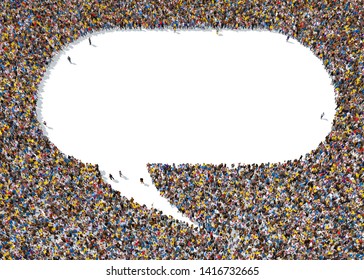 Large Group People Seen Above Gathered Stock Illustration 241407796 