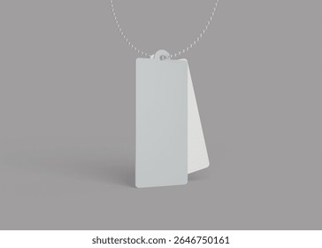3D Rendering Leather Keychain Tag Mockup