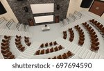 3D rendering of a lecture hall interior