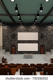 3D rendering of a lecture hall interior