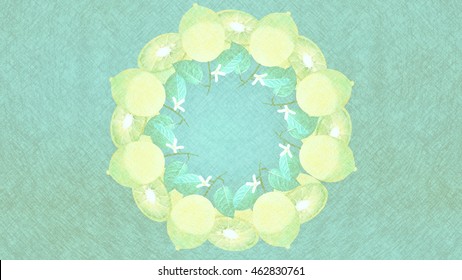 3D rendering lemon pattern background with pencil sketch filter effect - Powered by Shutterstock