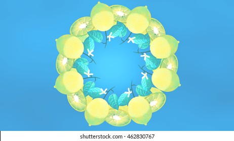 3D rendering lemon pattern background - Powered by Shutterstock