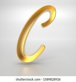 3d Rendering Letter C Gold Metal Stock Illustration 1589828926 ...