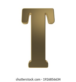 3d Rendering Letter T Gold Metal Stock Illustration 1926856634 ...