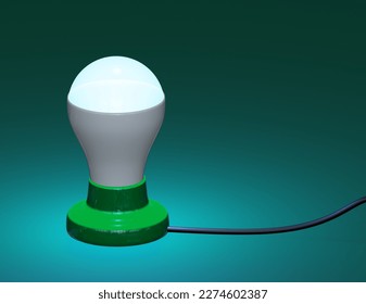 3d rendering light bulb isolated.