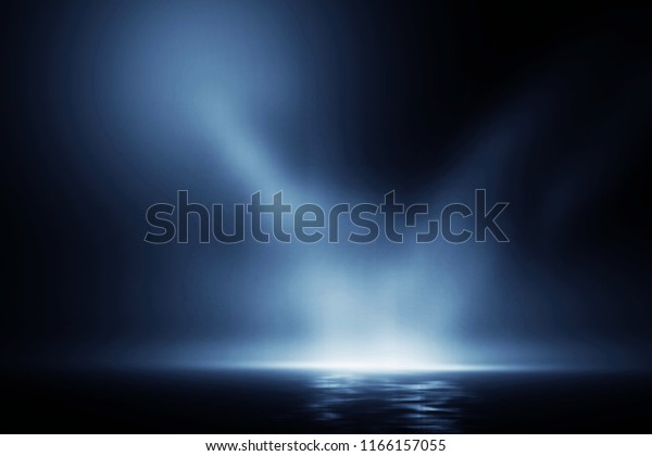 3d rendering Light in\
the sea at night