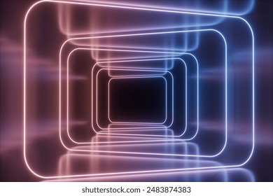 3D rendering ligjting science space