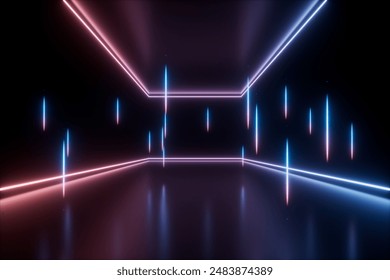 3D rendering ligjting science space