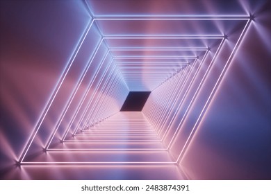 3D rendering ligjting science space