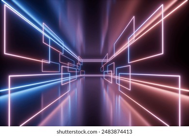 3D rendering ligjting science space