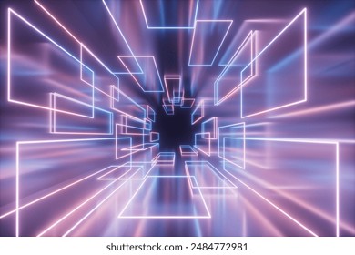 3D rendering ligjting science space