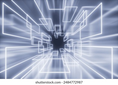 3D rendering ligjting science space