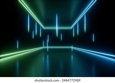 3D rendering ligjting science space