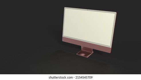 A 3D rendering of a liquid crystal display on a dark background with copyspace