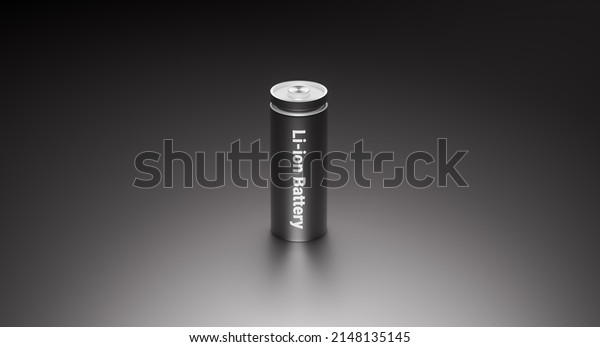 3D rendering lithium ion battery,\
Li-Ion batteries supply manufacturing for electric vehicle (EV)\
concept, industrial car technology\
illustration