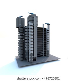 3d rendering of a Lloyd building isolated