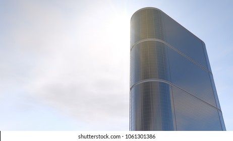 3d rendering low angle view of skyscraper