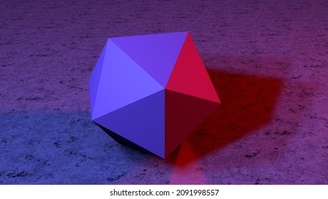 3D Rendering A Low-poly Object That Does Not Match The Surface