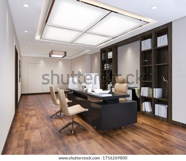 3d Rendering Luxury Business Meeting Working Stock Illustration ...