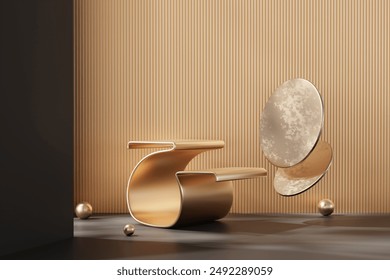3D renderizado lujo plataforma