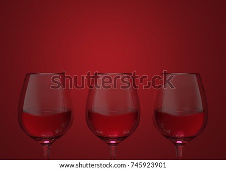 Royalty Free Stock Illustration Of 3 D Rendering Luxury Red Wine