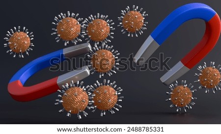 A 3D rendering of magnetic liposomes. These microscopic drug carriers are embedded with nanoparticles, allowing magnets to guide them to specific areas of the body.