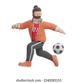 3D Rendering Man Playing Soccer - Powered by Shutterstock