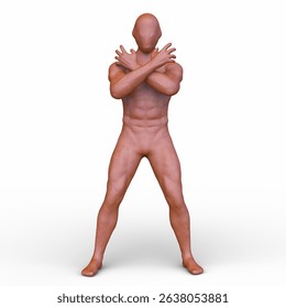 3D rendering of a man posing