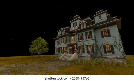 3D rendering of the mansion