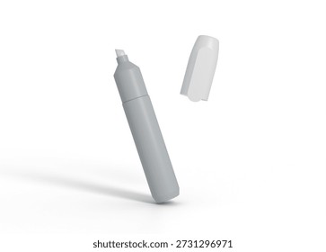3D Rendering Marker Pen Mockup for Product Display