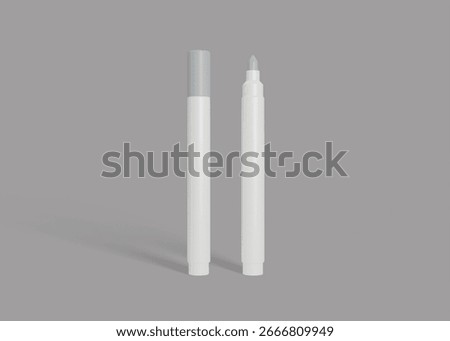 3D Rendering Marker Pen Mockup for Branding
