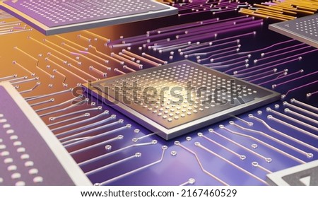 3D Rendering of MCU's and circuit traces