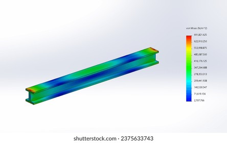 3D rendering of a Mechanical Finite element analysis