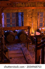 3D Rendering Of A Medieval Tavern Interior