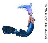 3D rendering of a mermaid