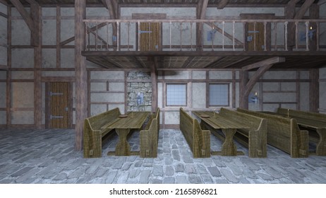 3D Rendering Of The Mess Hall