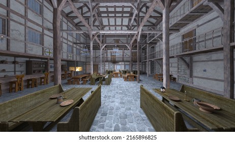 3D Rendering Of The Mess Hall