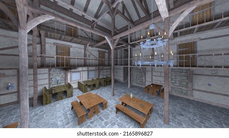 3D Rendering Of The Mess Hall