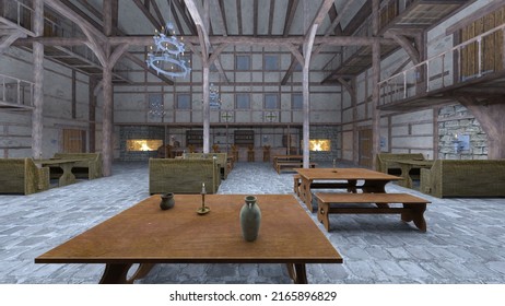 3D Rendering Of The Mess Hall