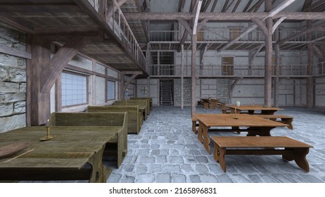 3D Rendering Of The Mess Hall